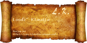 Losó Klaudia névjegykártya