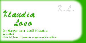 klaudia loso business card